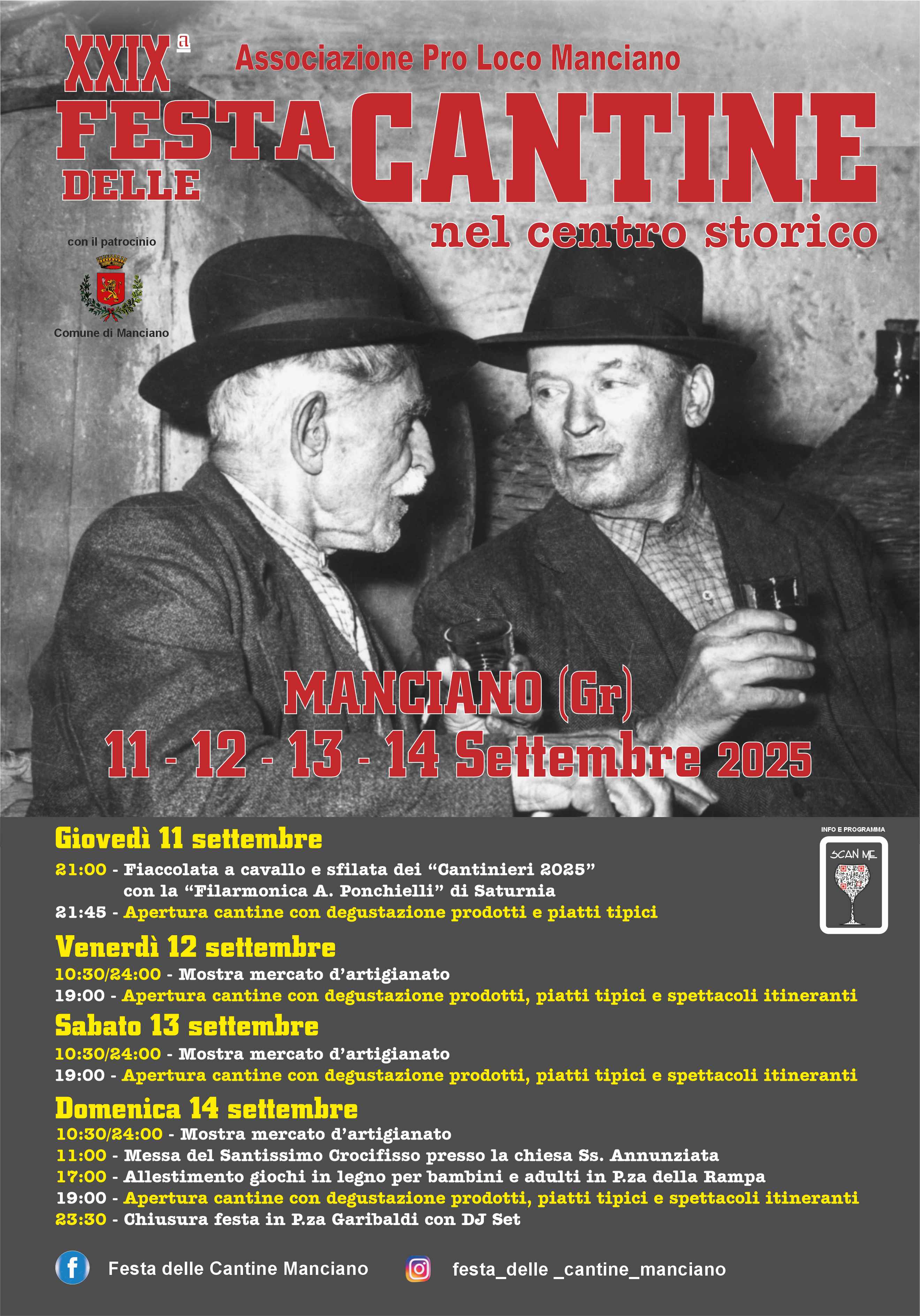 Quattro giorni<br>in un’atmosfera magica<br>nel cuore di Manciano!
